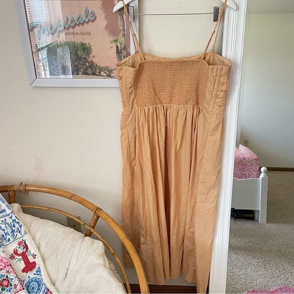 Abercrombie & Fitch Emerson Strapless Midi Dress in Peach Size XL - Picture 5 of 5